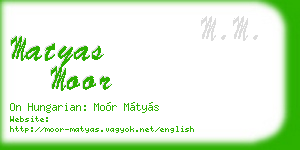 matyas moor business card